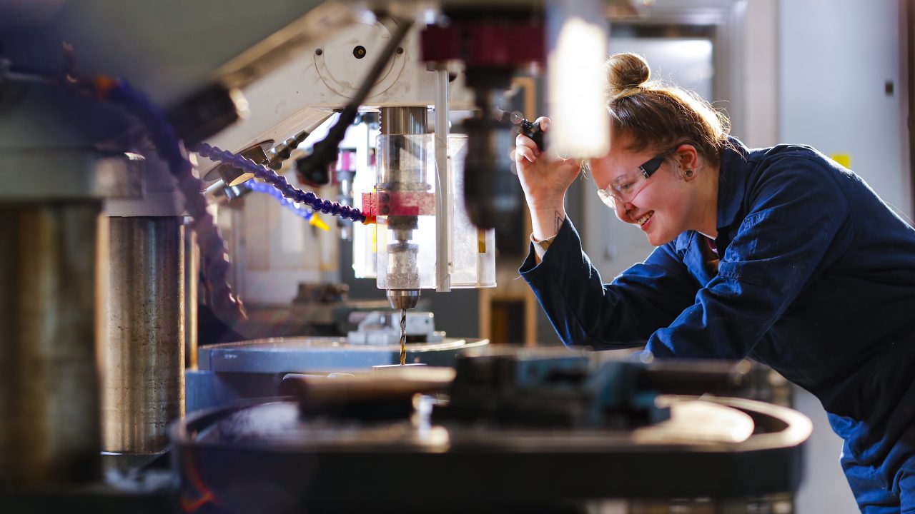 Toolmaking and design work in a precision engineering environment