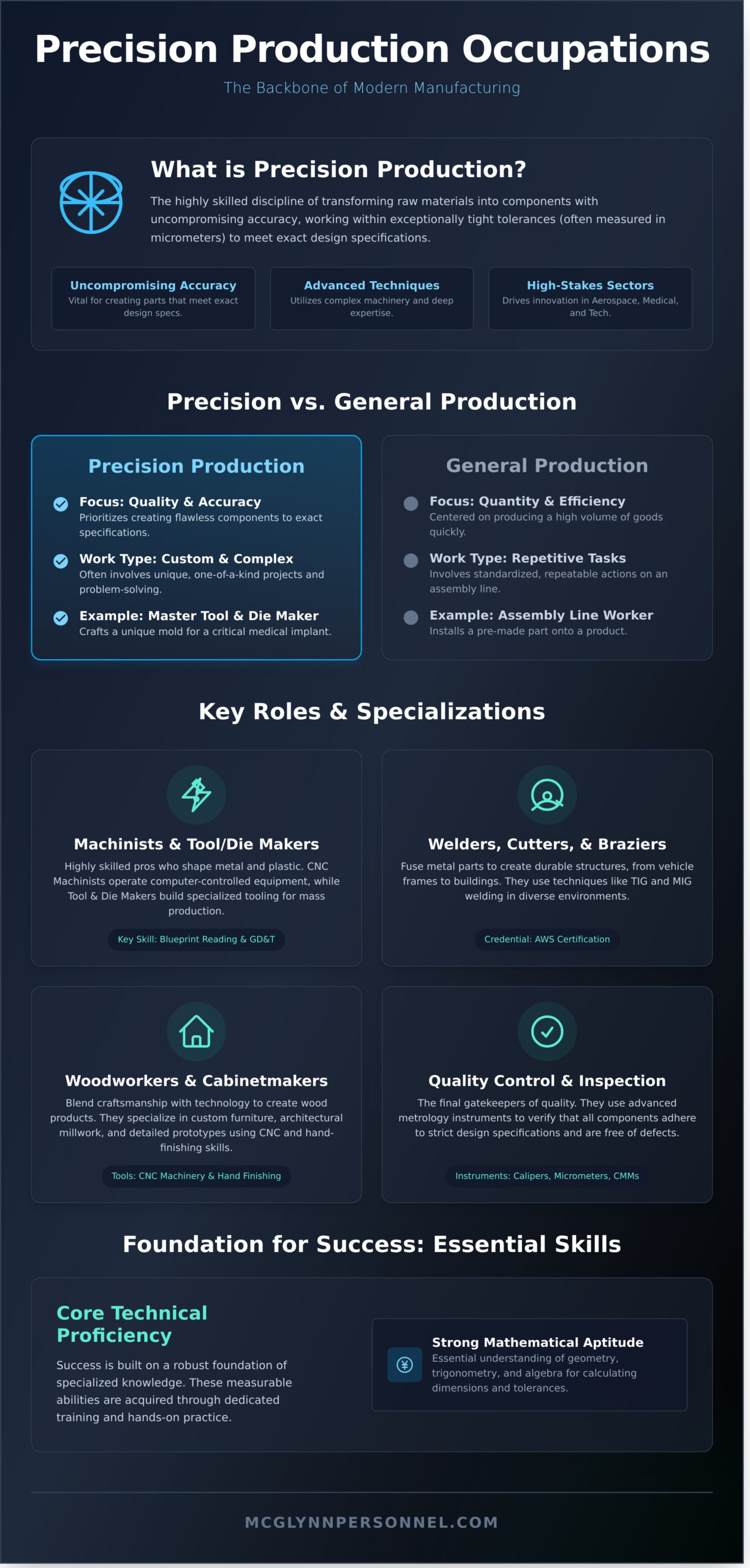 What Are Precision Production Occupations? A Complete Guide - Infographic